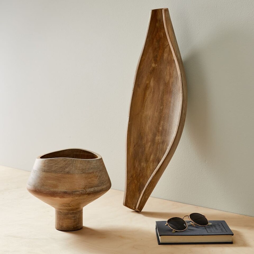 Coastal Natural Wood Bowls & Vases West Elm United Kingdom